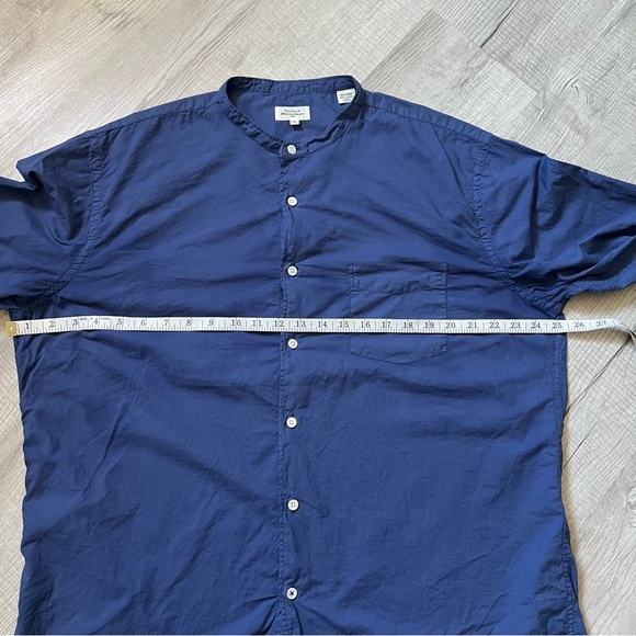 HARTFORD – PREMIUM PAT GRANDAD-COLLAR Button Up Shirt Size XXL Blue - Picture 9 of 11
